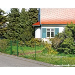 Maschendrahtzaun-Set grün 25 m x 100 cm zum Einbetonieren