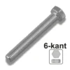 Maschinenschraube 10x120 mm M10 DIN933 galvanisch verzinkt 8.8 Sechskantschraube