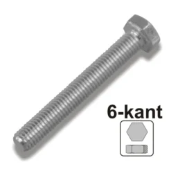 Maschinenschraube 10x120 mm M10 DIN933 galvanisch verzinkt 8.8 Sechskantschraube