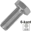 Maschinenschraube 8,0x25 mm M8 DIN933 galvanisch verzinkt