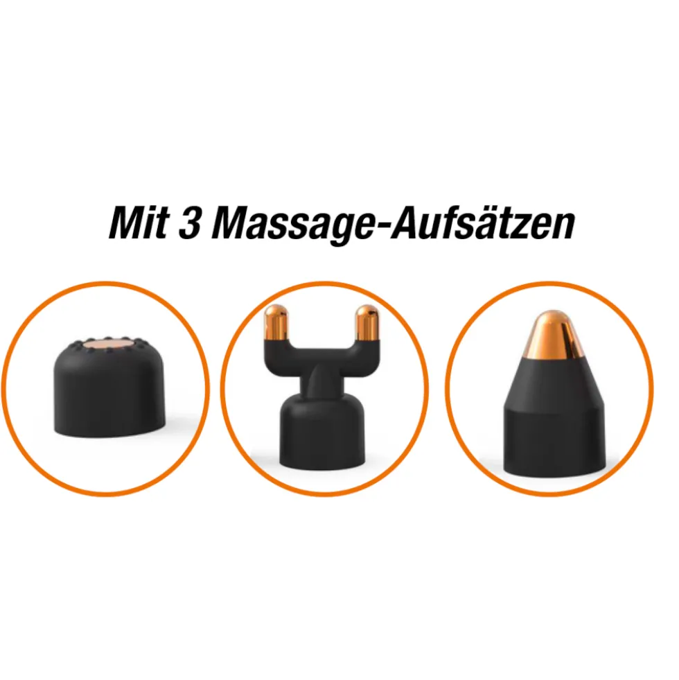 Massage Gun 4,5 W 3 Aufsätze - B-Ware