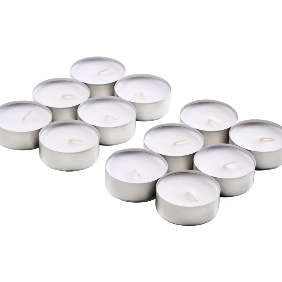 Maxi-Teelichter 12er Pack weiß