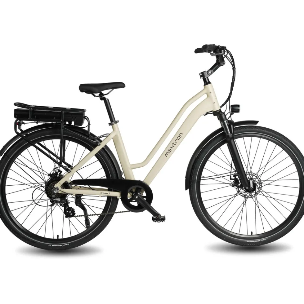 maxtron City-E-Bike "Urban 7" 28" creme-weiß - Aktionspreis