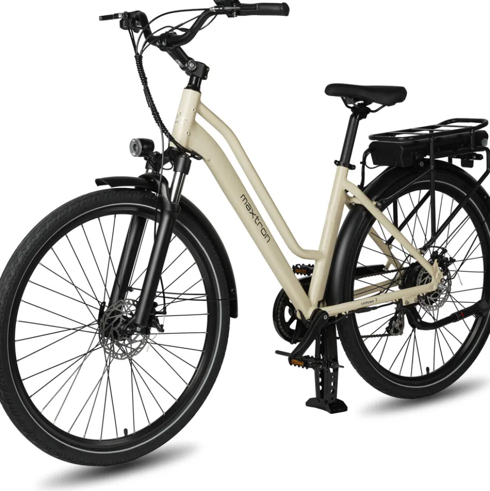 maxtron City-E-Bike "Urban 7" 28" creme-weiß - Aktionspreis