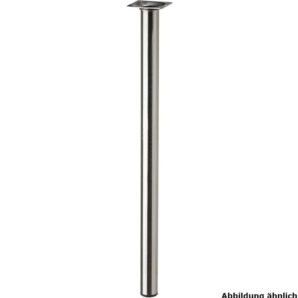 Möbelfuß POP 700 x 30 mm rund in Edelstahl-Dekor