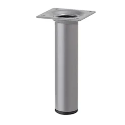 Möbelfuß POP 100 x 30 mm rund in mattem Silber