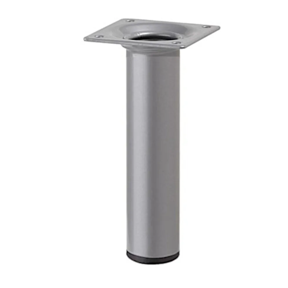 Möbelfuß POP 100 x 30 mm rund in mattem Silber
