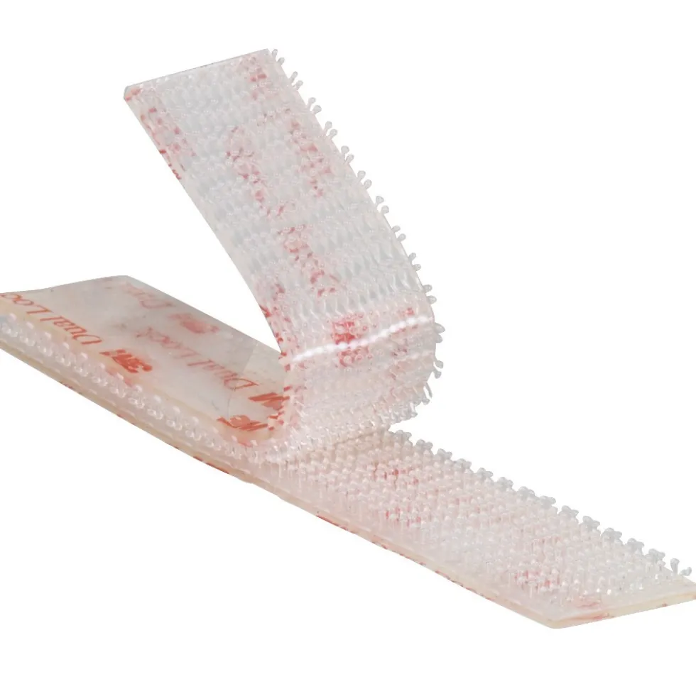 3M Druckverschluss 4 Streifen je 1,9 x 10 cm, transluzent und selbstklebend