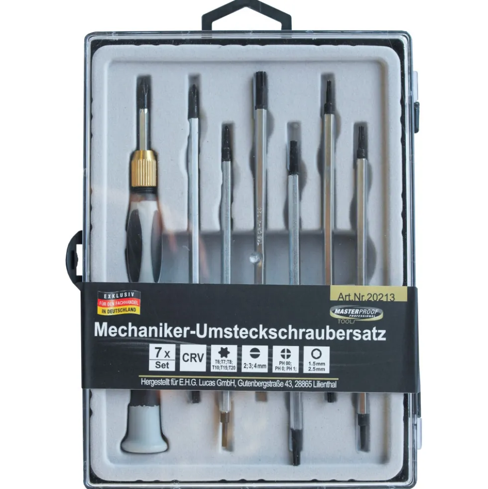 Mechaniker-Umsteckschraubendrehersatz 7-teilig