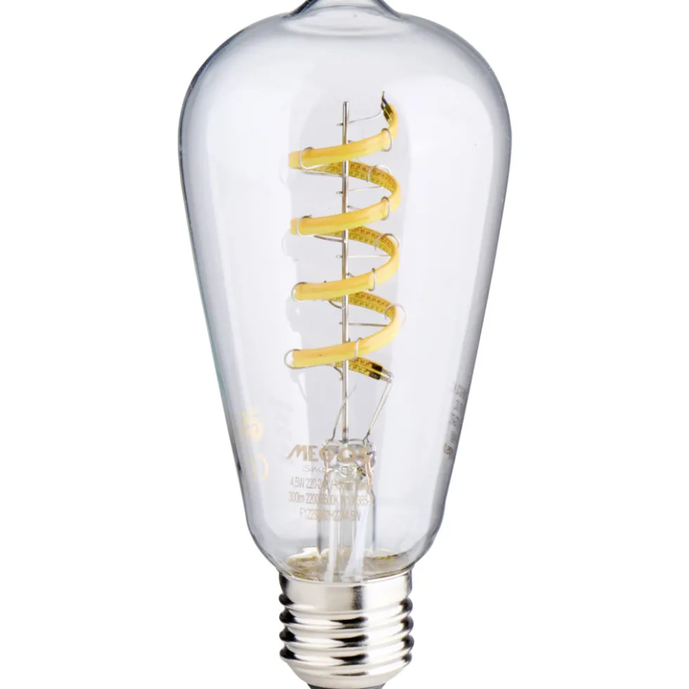 MEGOS LED-Filament-Lampe 4,5 Watt mit E27 Sockel