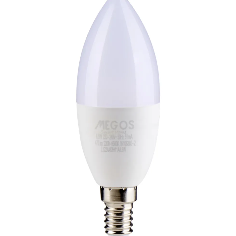 MEGOS LED-Lampe 6,5 Watt in Kerzenform