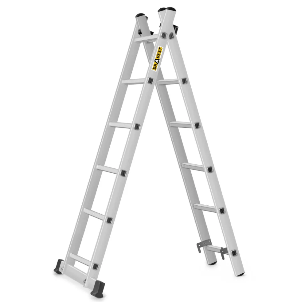Mehrzweckleiter 3in1 aus Aluminium mit 2x6 Sprossen