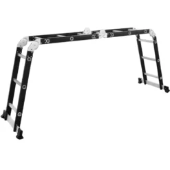 Mehrzweckleiter 4x3 mit Plattform aus Aluminium und Stahl