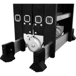 Mehrzweckleiter 4x3 mit Plattform aus Aluminium und Stahl