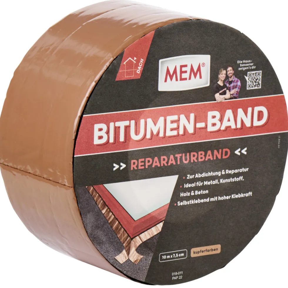 MEM Bitumen-Band kupfer 7,5cm x 10m