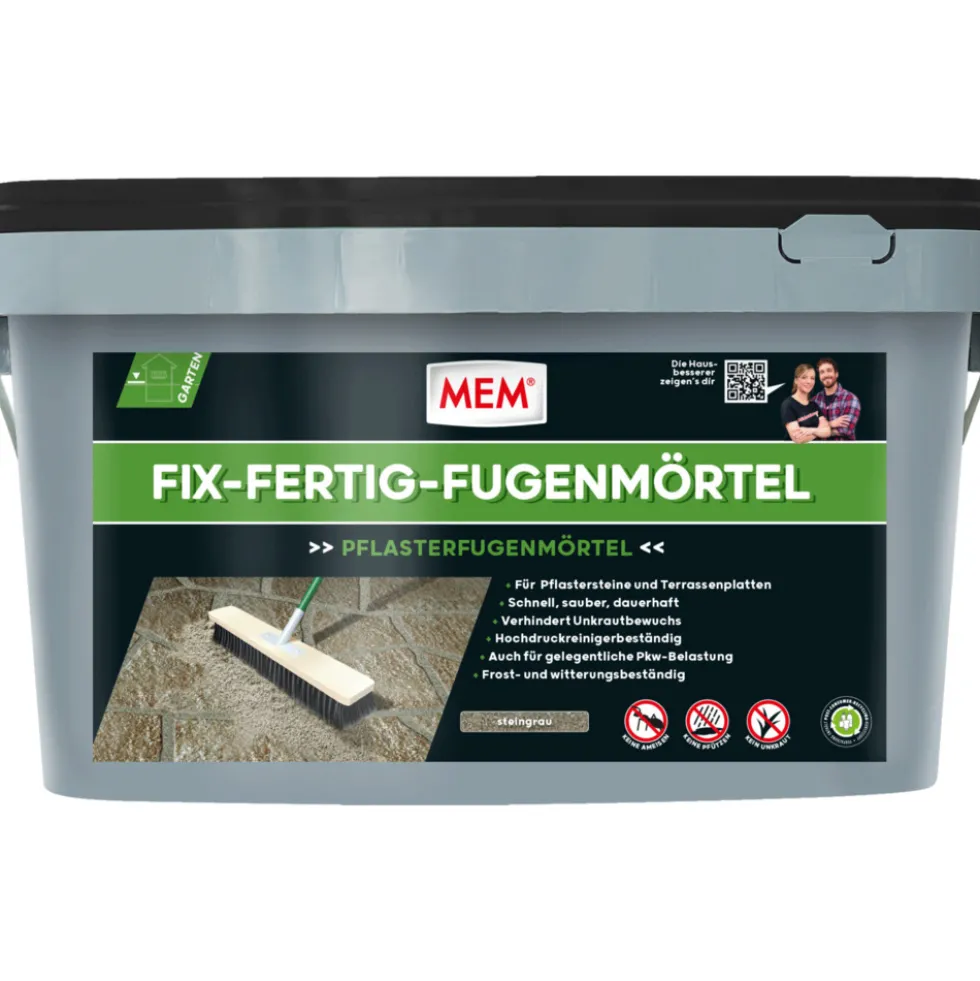 MEM Fix-Fertig-Fugenmörtel 25 kg, steingrau