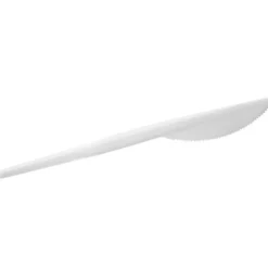 Messer 100 Stück weiß aus Kunststoff