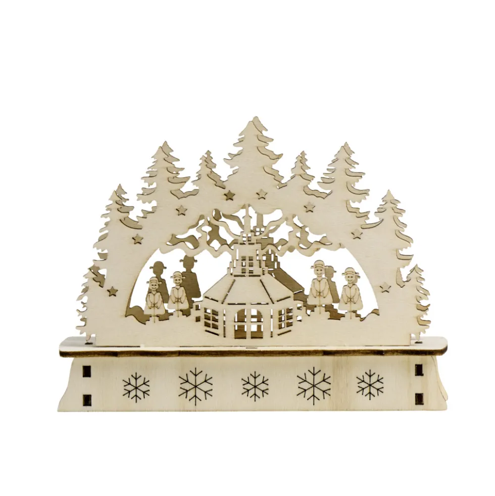 Mini-LED-Schwibbogen aus Holz, Designauswahl