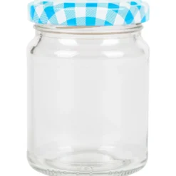 Mini-Rundgläser 4er-Set Deckel mit Karo-Muster 80ml