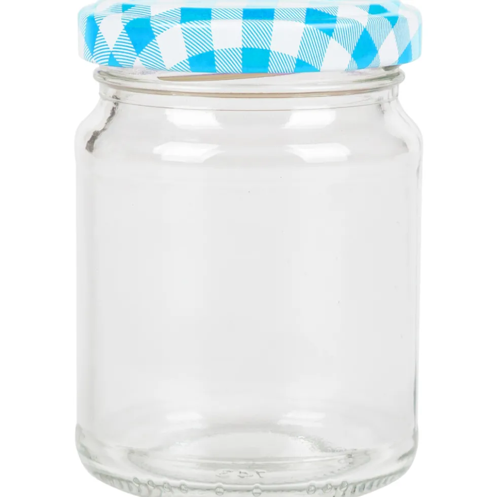 Mini-Rundgläser 4er-Set Deckel mit Karo-Muster 80ml