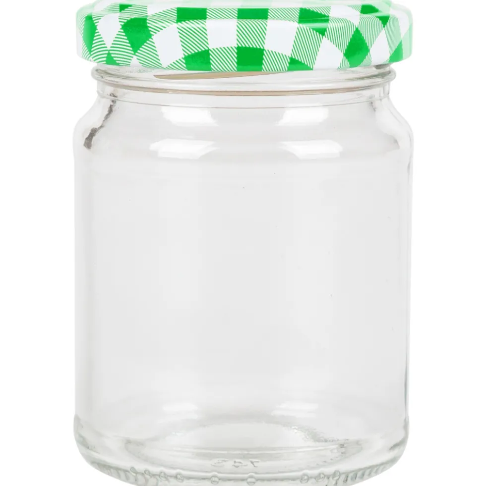Mini-Rundgläser 4er-Set Deckel mit Karo-Muster 80ml