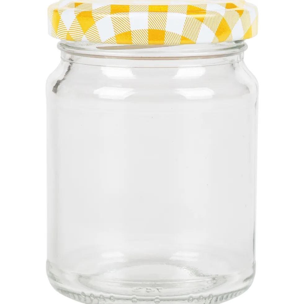 Mini-Rundgläser 4er-Set Deckel mit Karo-Muster 80ml