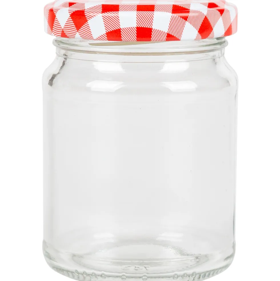 Mini-Rundgläser 4er-Set Deckel mit Karo-Muster 80ml