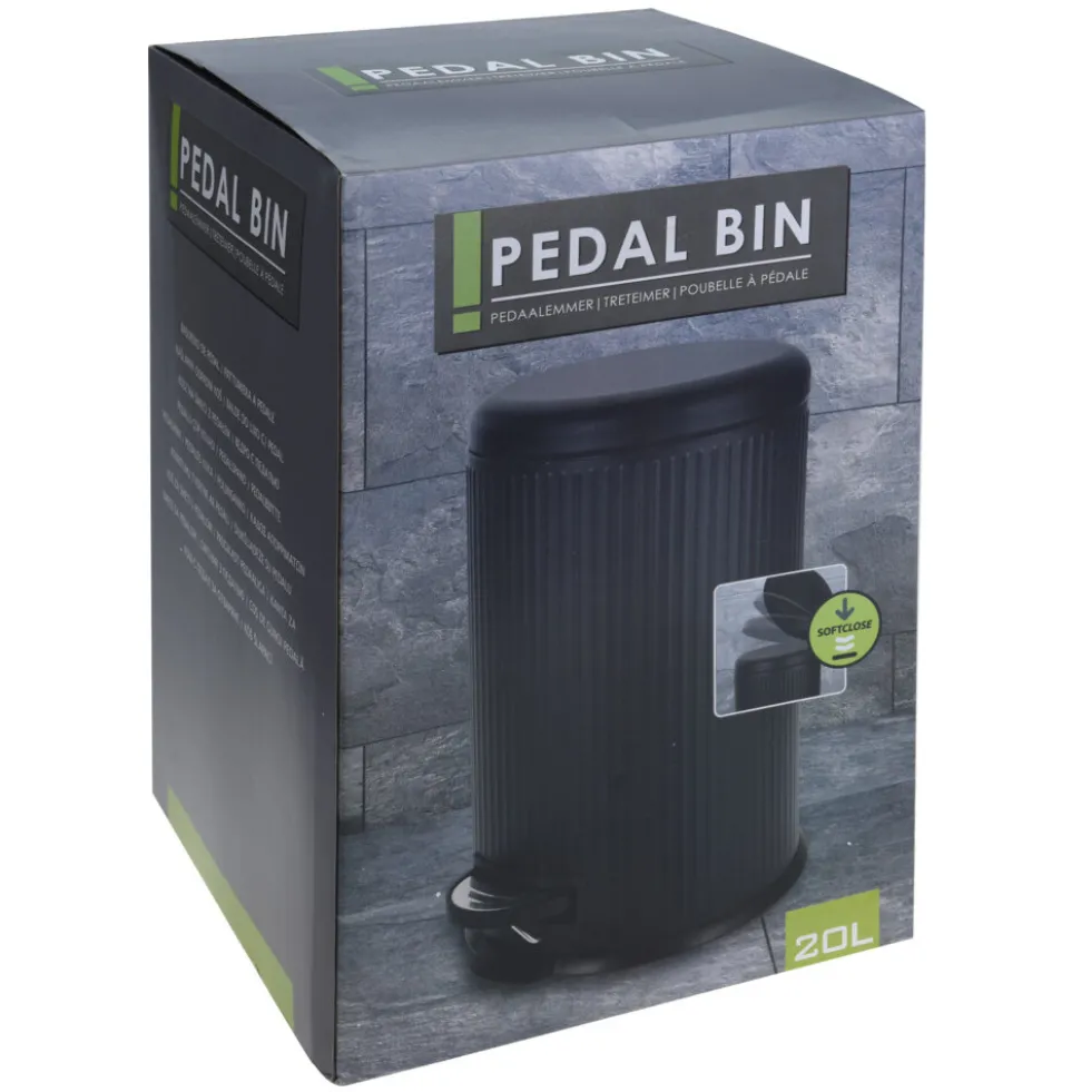 Mülleimer 20 Liter aus Metall mit Tretfunktion B-Ware