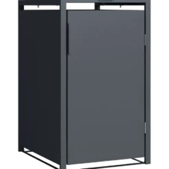 Mülltonnenbox 1x 240 Liter Stahl verzinkt anthrazit
