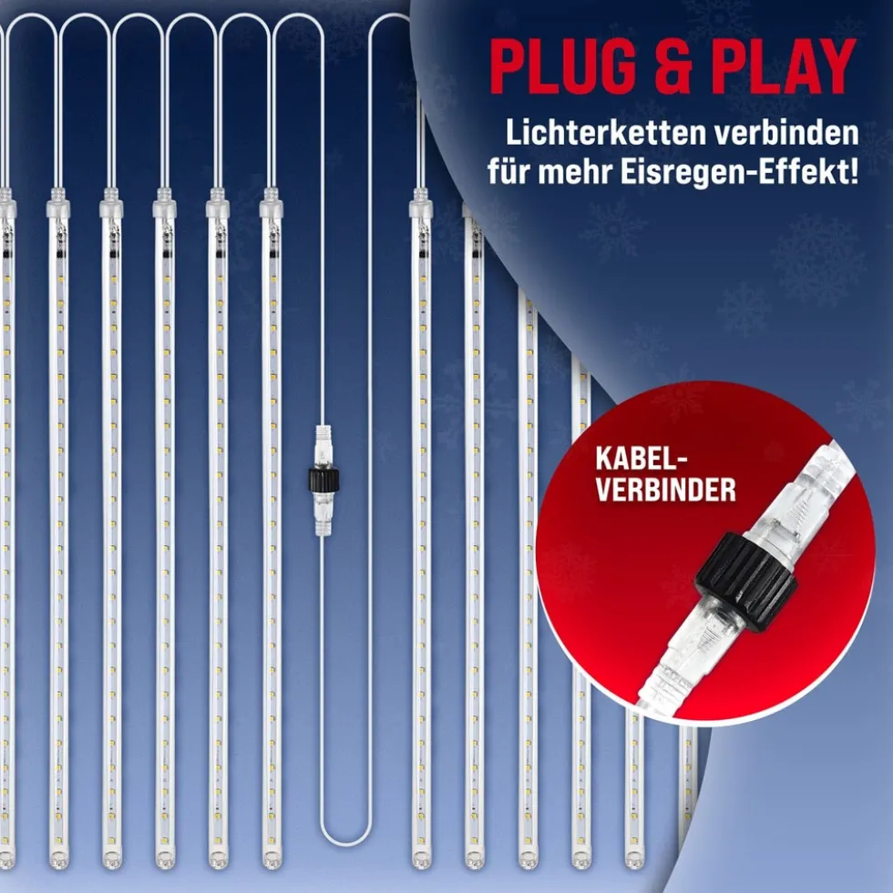 monzana® LED-Lichterkette Diamantenregen bunt