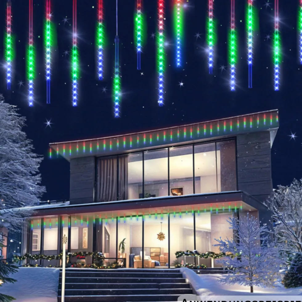 monzana® LED-Lichterkette Diamantenregen bunt