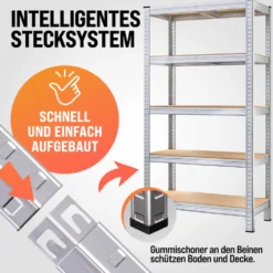 monzana® Schwerlastregal 875 kg, 2er-Set