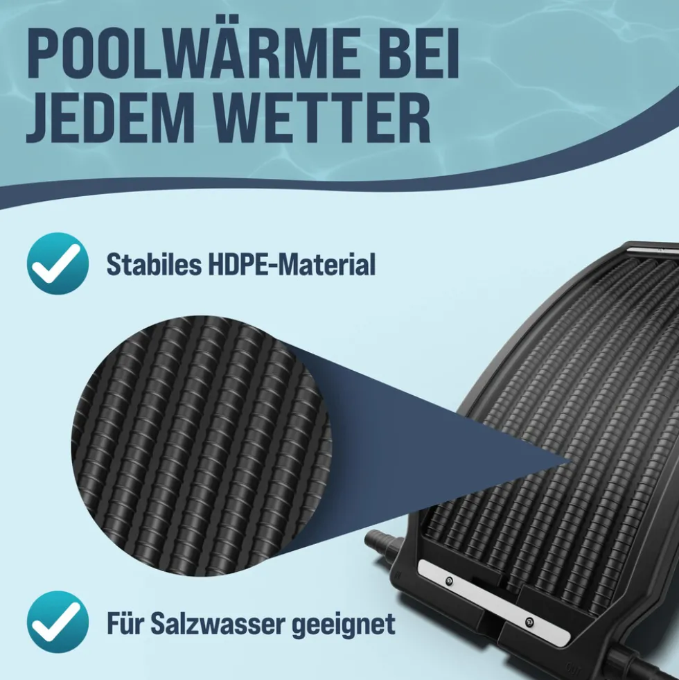 monzana® Solar-Poolheizung, anthrazit