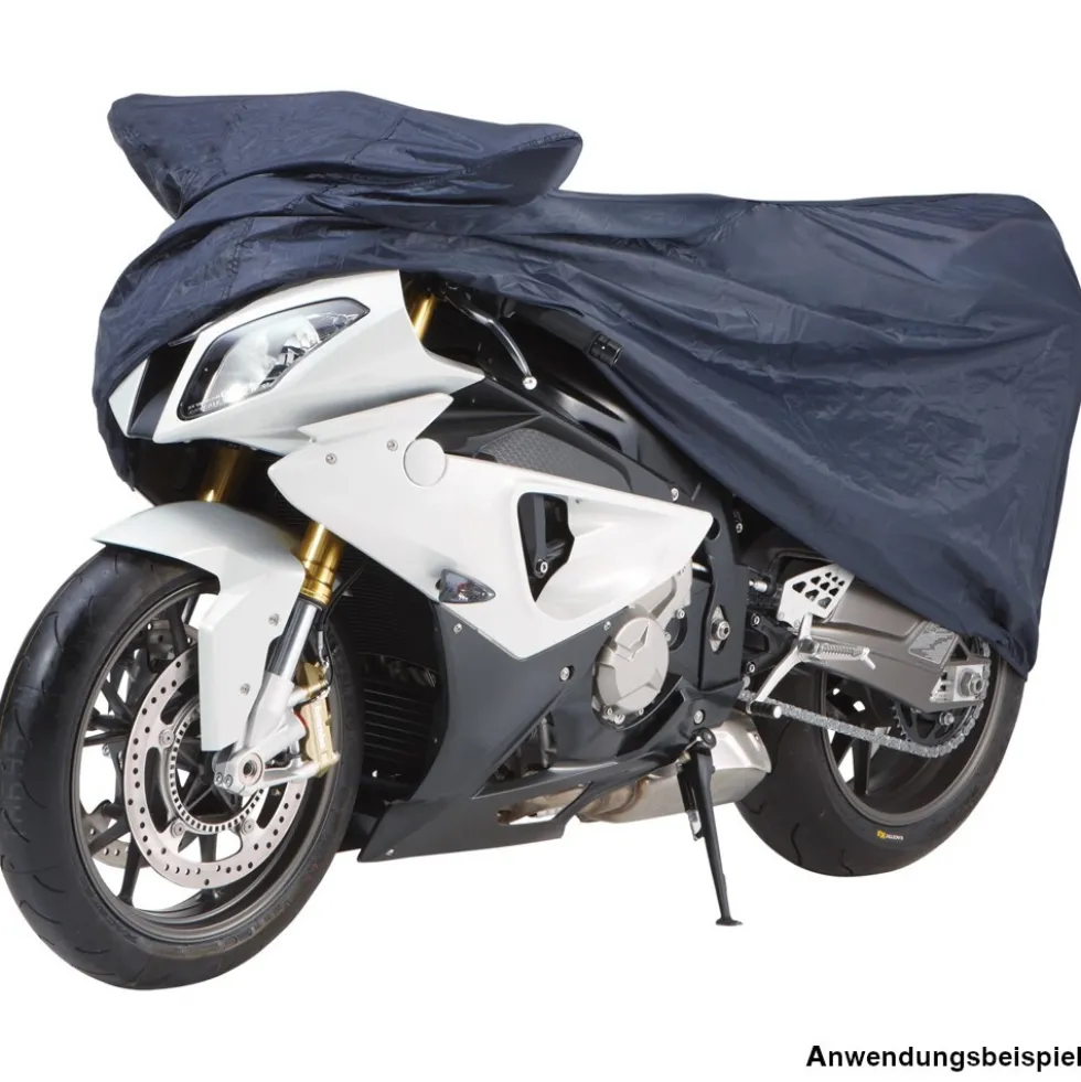 Motorradabdeckung Gr. M UV-beständig aus Polyethan in der Farbe blau