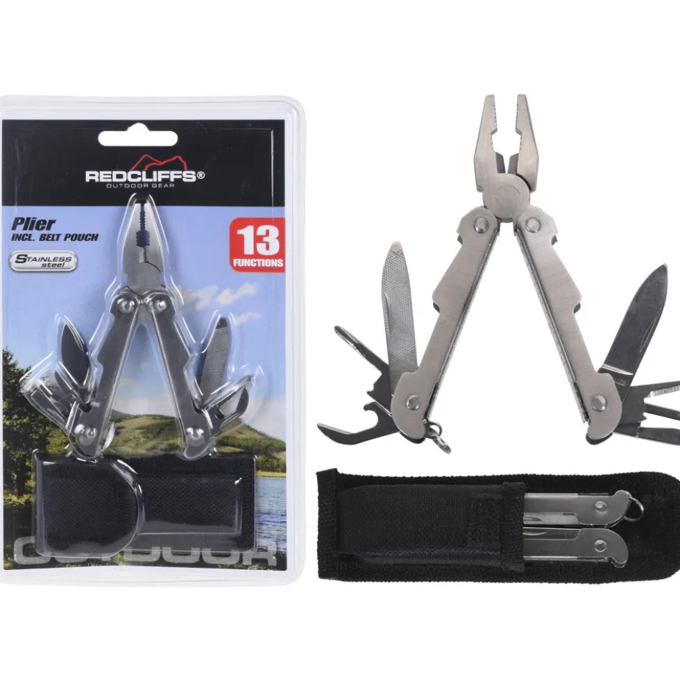 Multitool mit 25 Funktionen aus Edelstahl mit Tasche