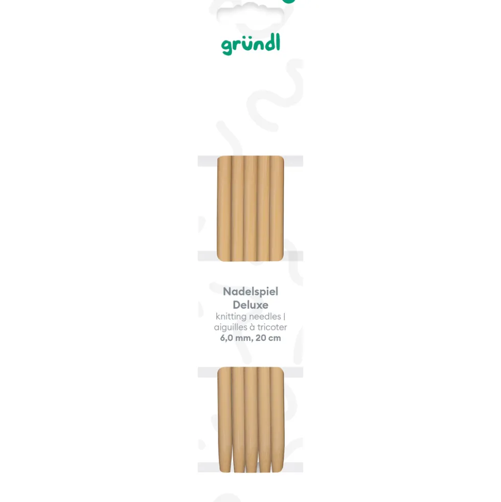 Nadelspiel Deluxe Bambus 6,00 mm 20 cm