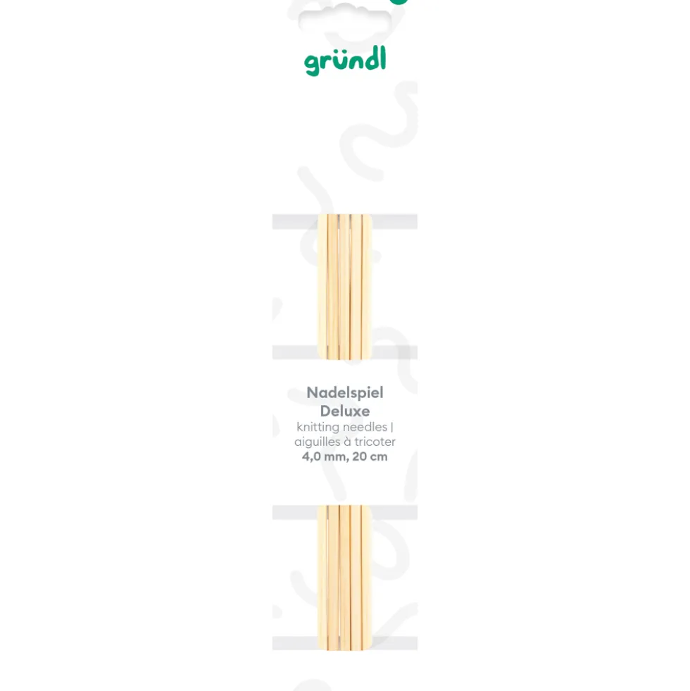 Nadelspiel Deluxe Bambus 4,00 mm 20 cm