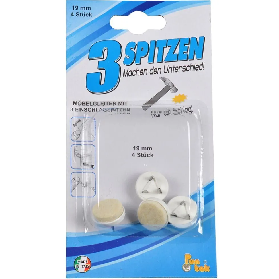 Nagel Filzgleiter-Set 4 Stück 19 mm in Weiß