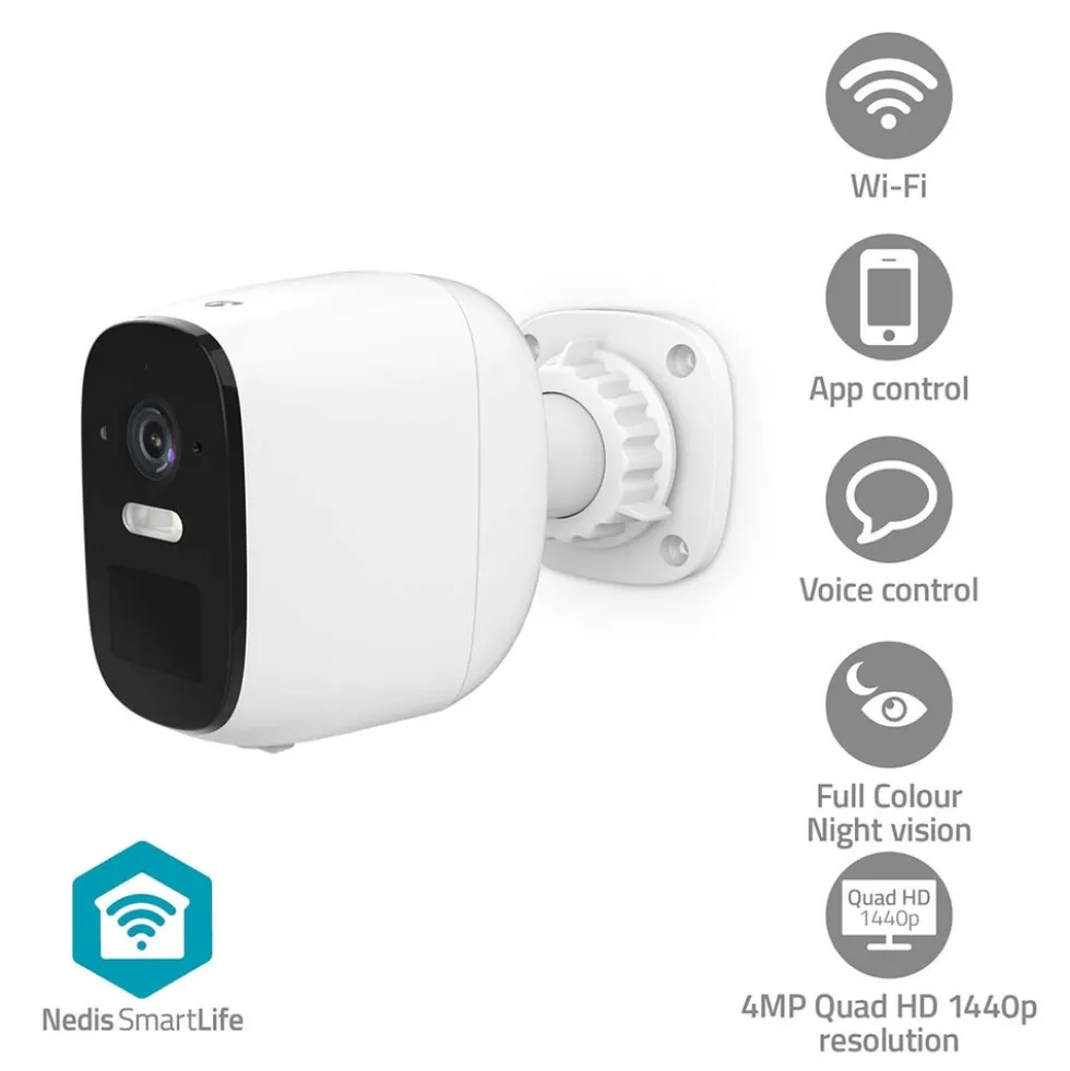 nedis SmartLife Außenkamera 4MP Quad HD 1440p - B-Ware