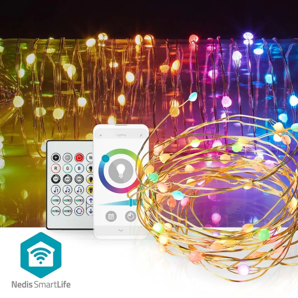 nedis SmartLife LED-Lichterkette 5 m mehrfarbig