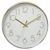 nedis Wanduhr Ø 30 cm Gold / Weiss