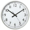 nedis Wanduhr Ø 38 cm Silber / Weiss