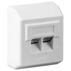 Netzwerkdose CAT5e 2xRJ45 geschirmt Aufputz
