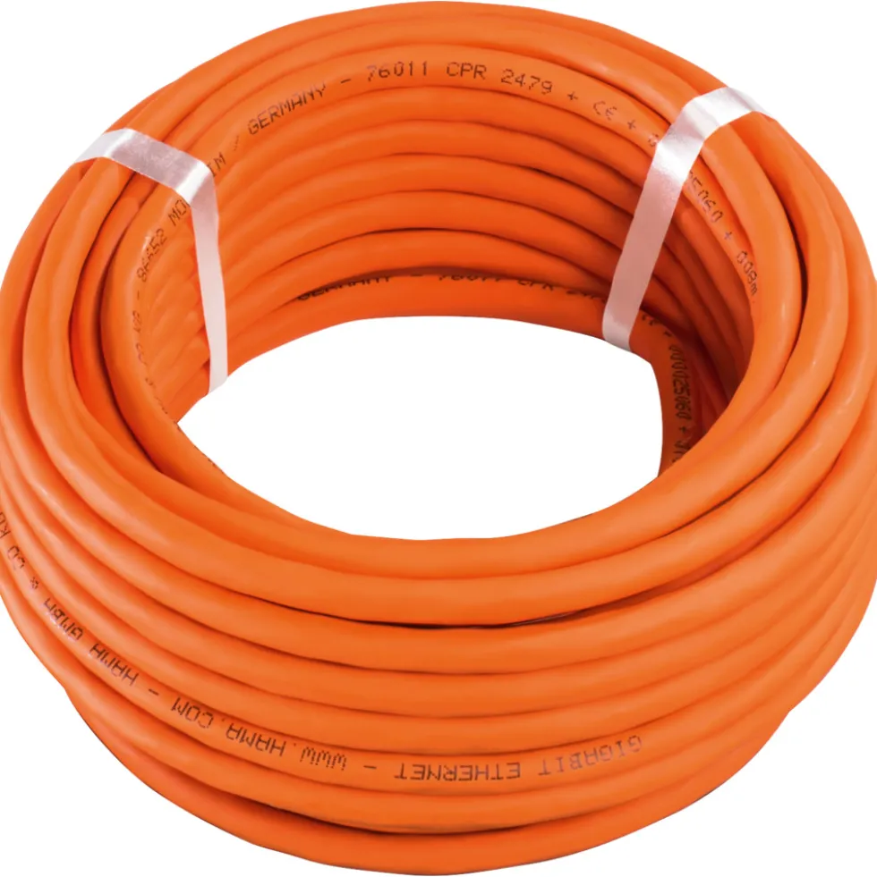 Netzwerkkabel CAT-7 bis 10 Gbit/s 25m, orange