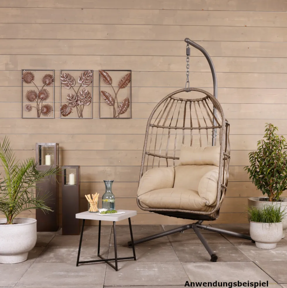 Nida Hängekorb Wicker braun Ø 95 cm B-Ware