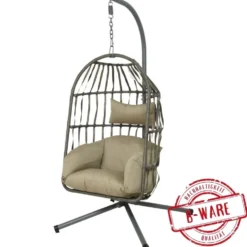 Nida Hängekorb Wicker braun Ø 95 cm B-Ware