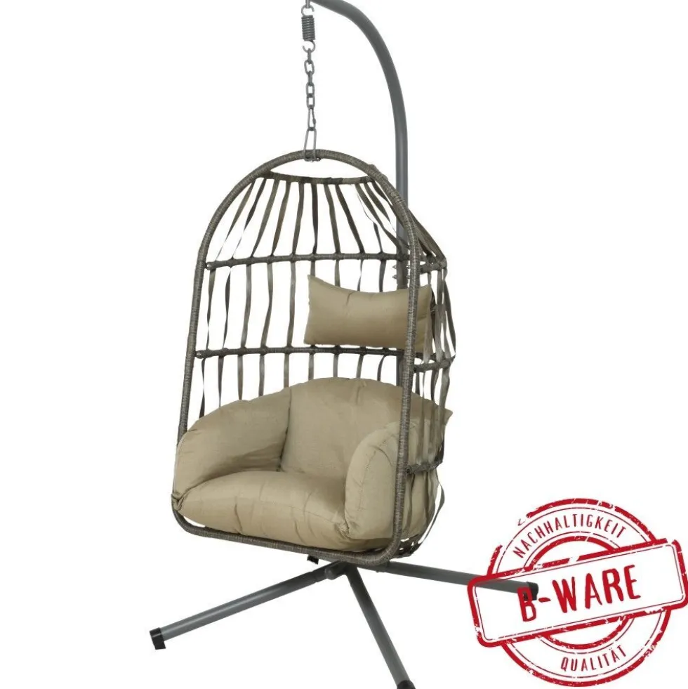 Nida Hängekorb Wicker braun Ø 95 cm B-Ware
