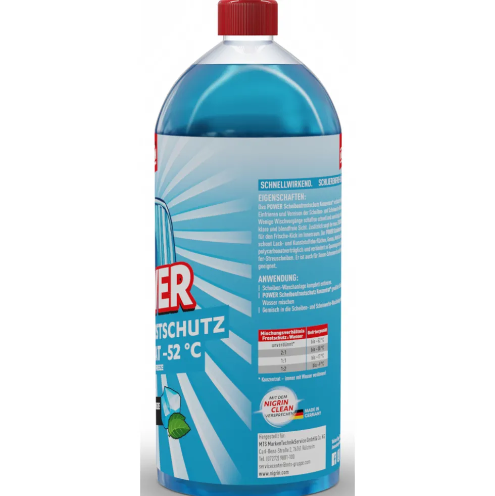 NIGRIN POWER Scheibenfrostschutz -52°C Konzentrat 1L