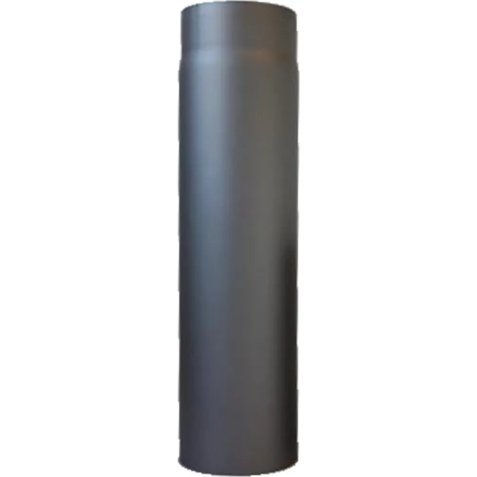 Ofenrohr gerade Ø 150 x 750 mm Stahlblech gussgrau