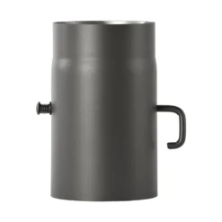 Ofenrohr Ø 150 x 250 mm mit Drosseklappe gussgrau